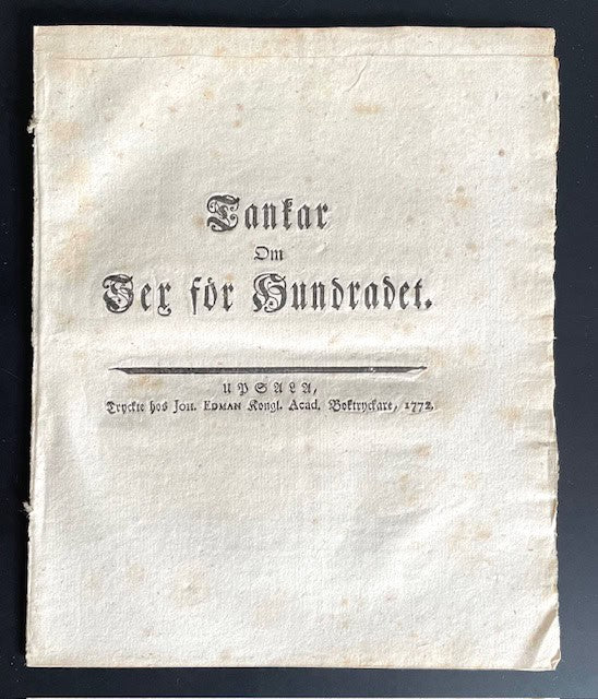 Per. Granbeck : Tankar om sex för hundradet.