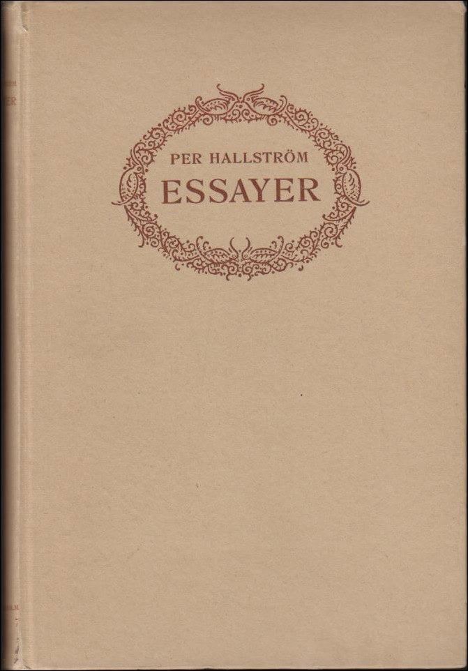Per Hallström : Essayer