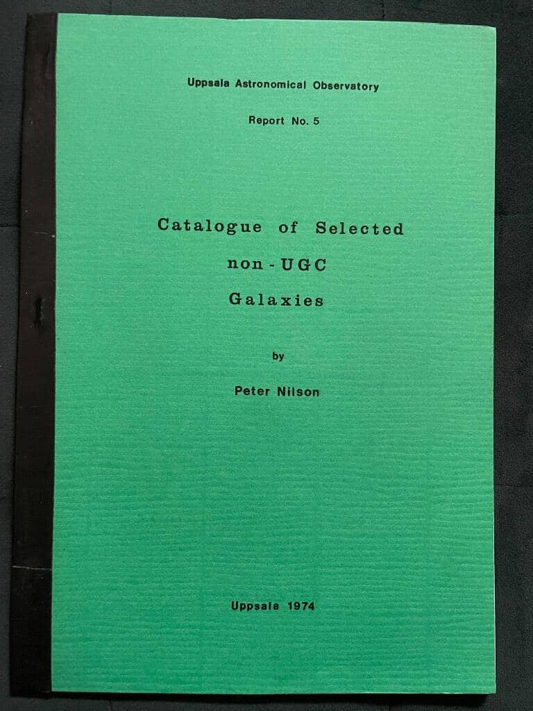 Peter Nilson : Catalogue of Selected non-UGC Galaxies