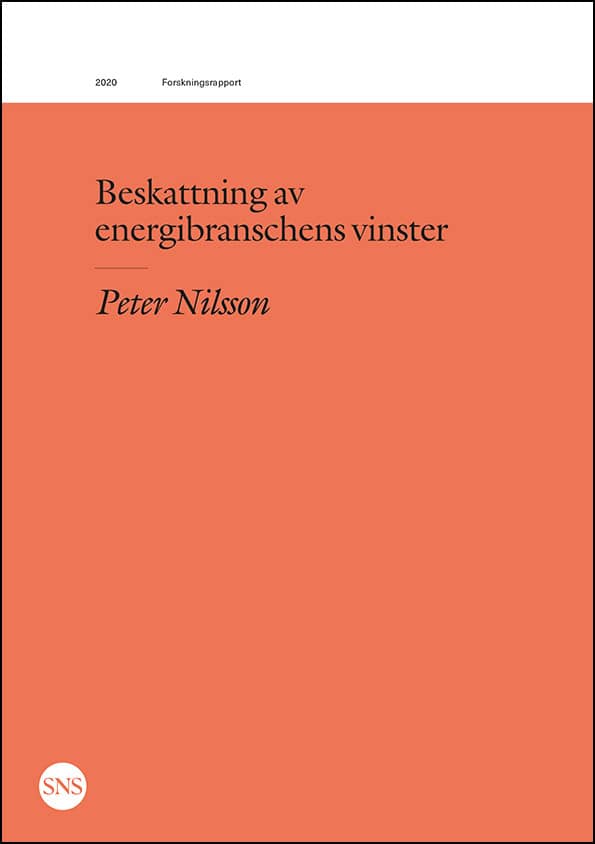Peter Nilsson : Beskattning av energibranschens vinster