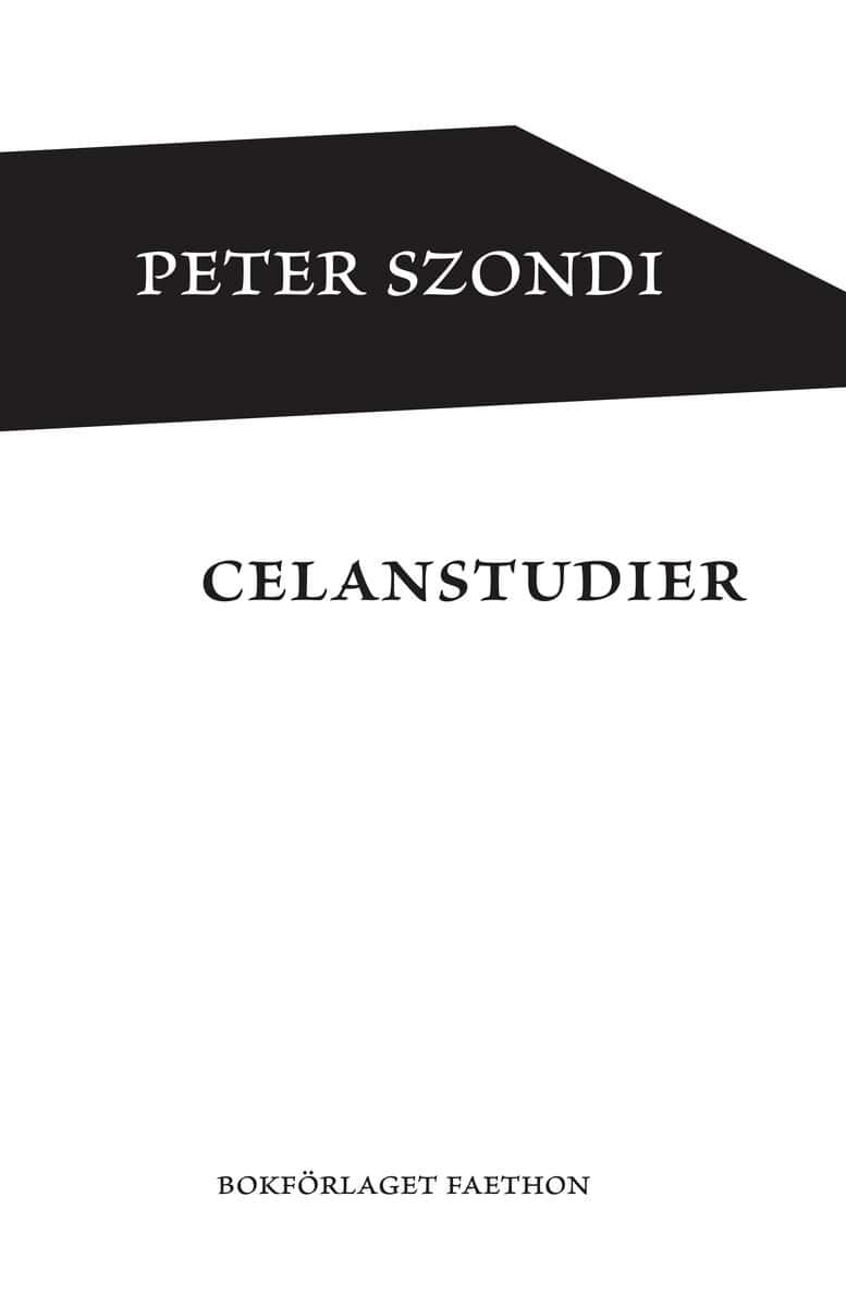 Peter Szondi : Celanstudier