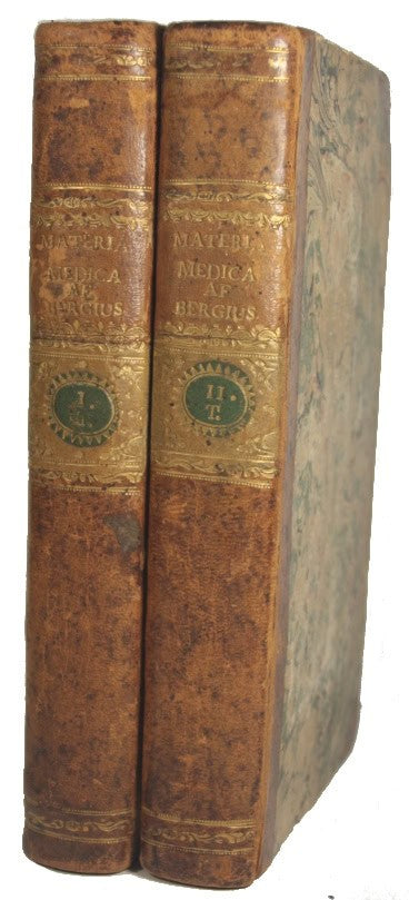 PETRUS JONAS BERGIUS : Materia medica e regno vegetabili sistens simplicia officinalia, pariter atque culinaria. Secundum systema sexuale, ex autopsia & experentia, fideliter digessit. I-II