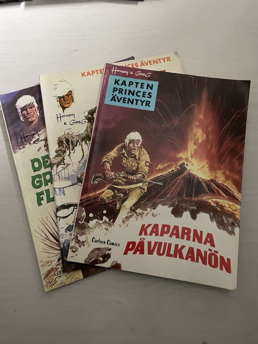 Peyo : Kapten Princes äventyr 1-3 - Den gröna flamman - Spökjakt i djungeln - Kaparna på vulkanön