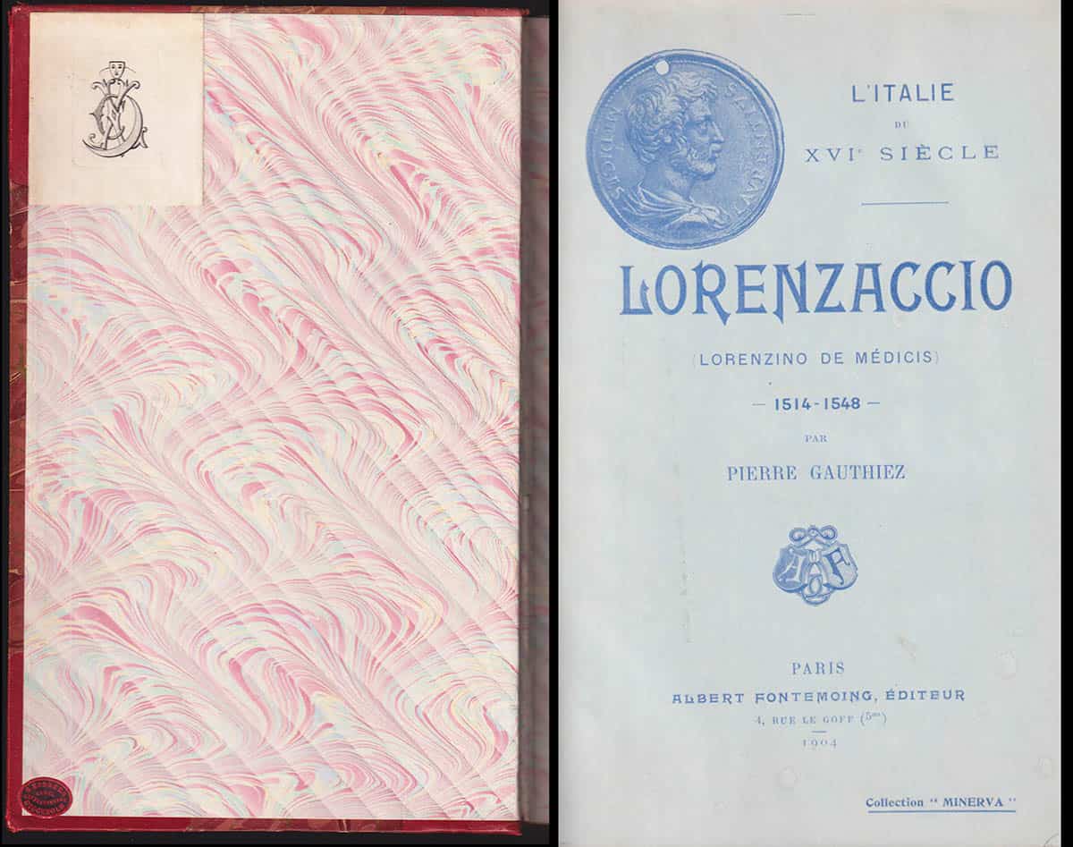 Pierre Gauthiez : Lorenzaccio (Lorenzino de Médicis) - 1514-1548 - par Pierre Gauthiez