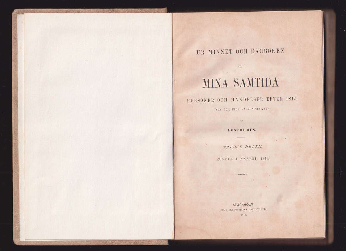 POSTHUMUS : Ur minnet och dagboken om mina samtida