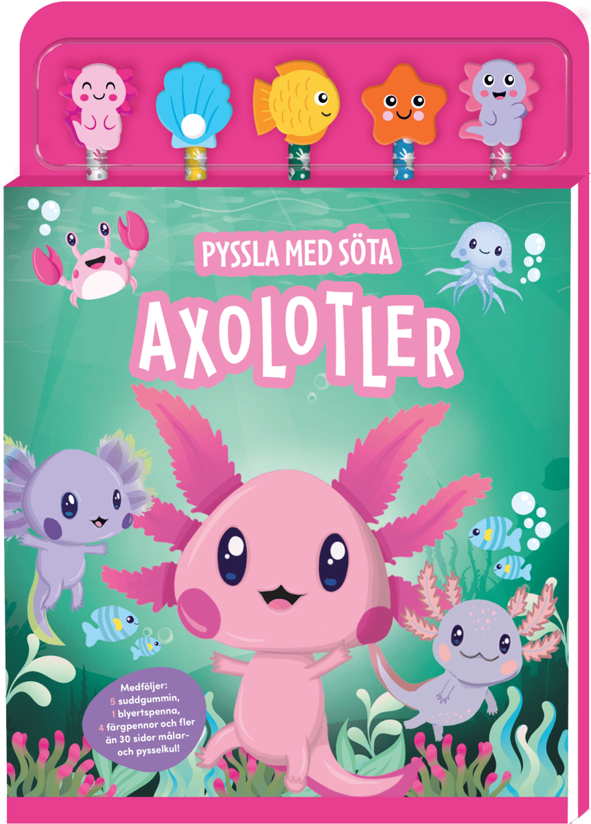 Pyssla med söta axolotler