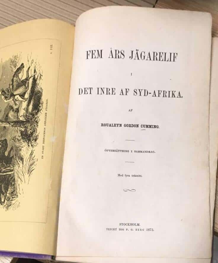 R G Cumming : Fem års jägarelif i det inre af Syd-Afrika