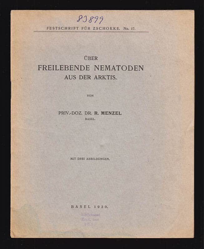 R. Menzel : Über freilebende nematoden aus der Arktis. Mit drei abbildungen