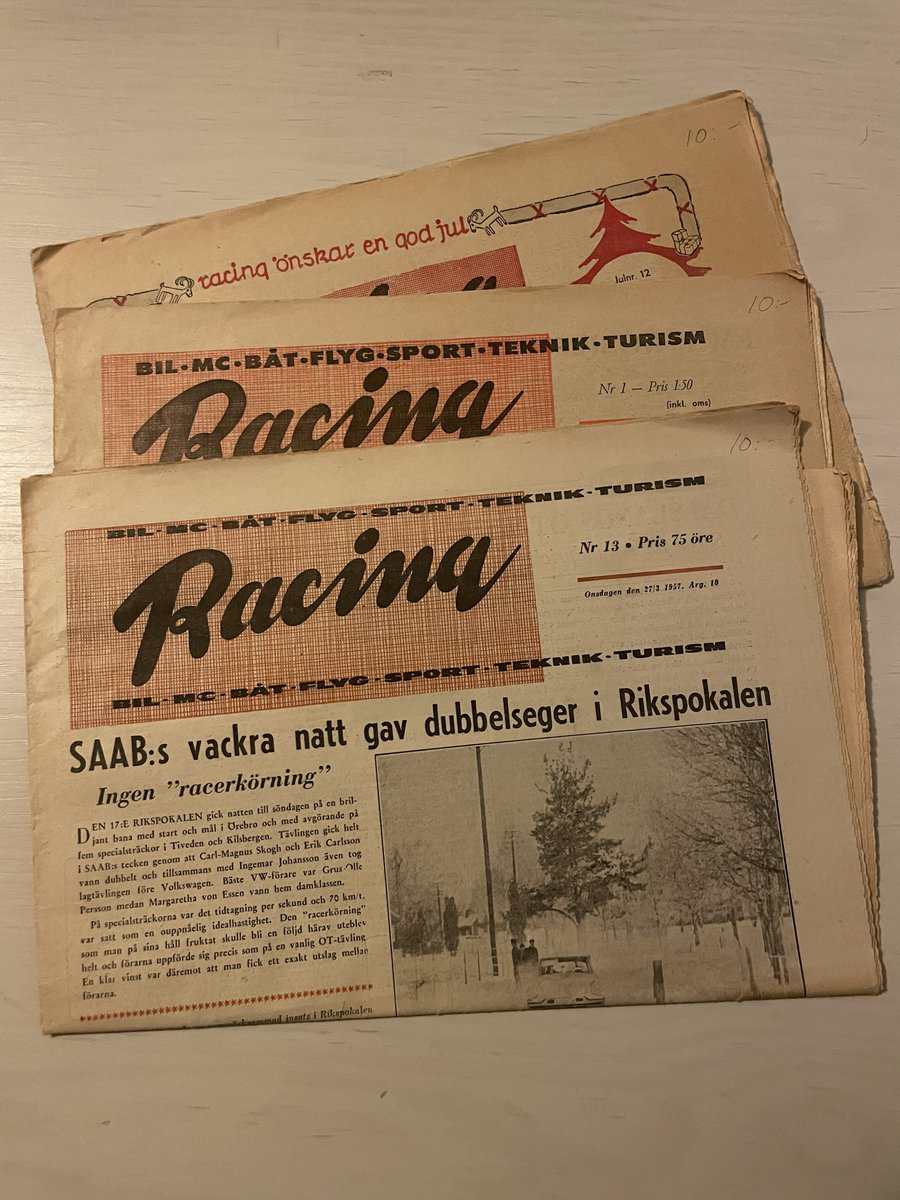 Racing 3 nummer - Nr 13 1957 - Nr 12 1962 - Nr 1 1963