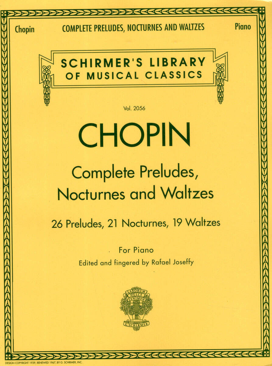 Rafael Joseffy : Frederic Chopin - Complete Preludes, Nocturnes and Waltzes