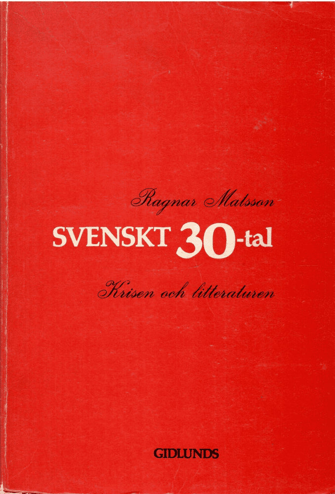 Ragnar Matsson : Svenskt 30-tal
