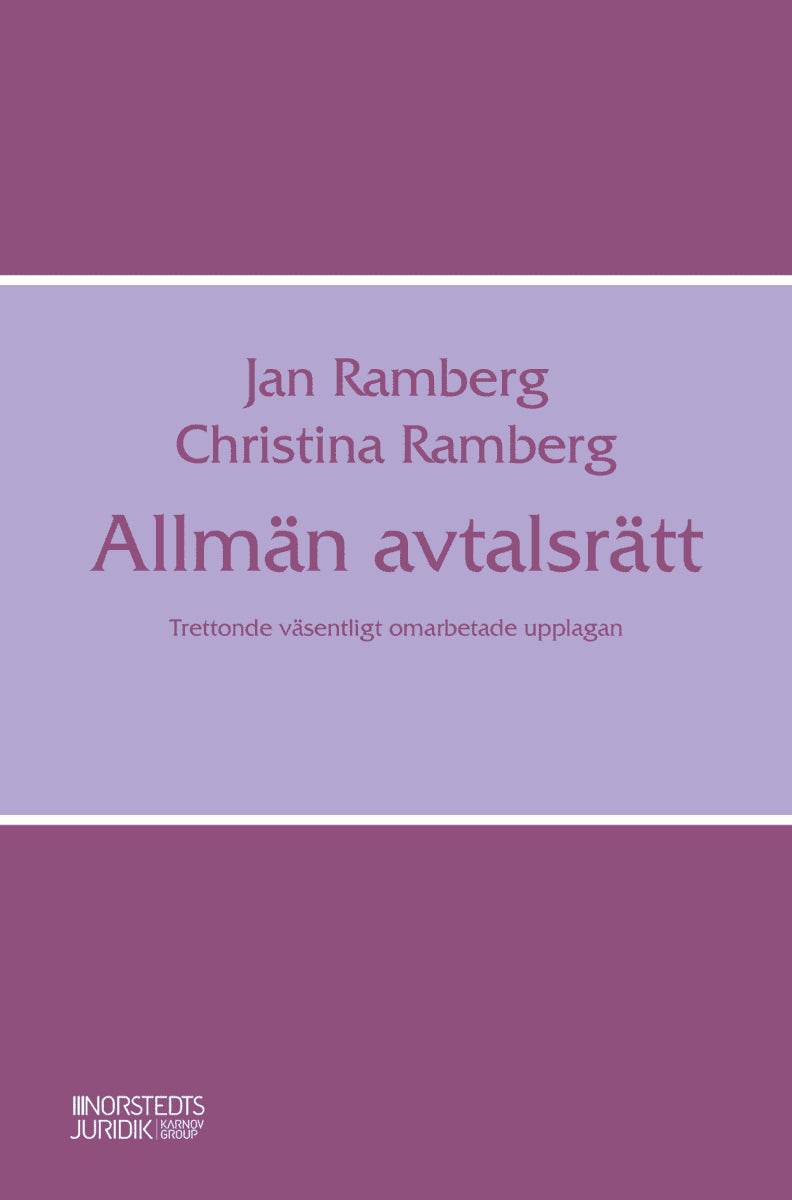 Ramberg, Jan ; Ramberg, Christina : Allmän avtalsrätt
