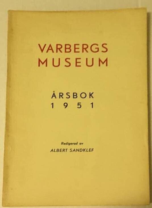 Red: A Sandklef : Varbergs Museum årsbok 1951