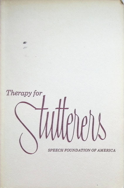 Redaktion: Malcom Frazer : Therapy for Stutters.