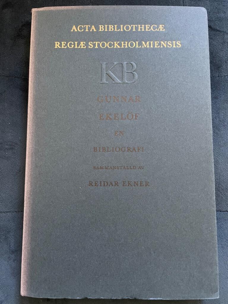 Reidar Ekner : Gunnar Ekelöf