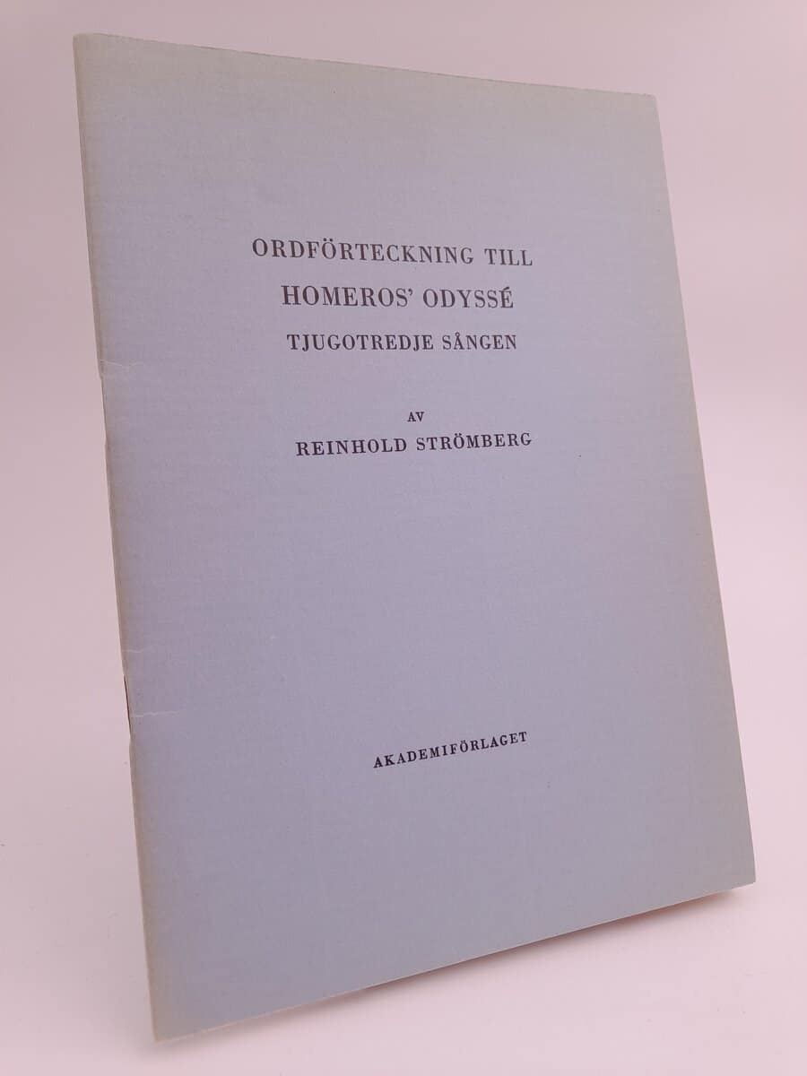 Reinhold Strömberg : Ordförteckning till Homeros' Odyssé