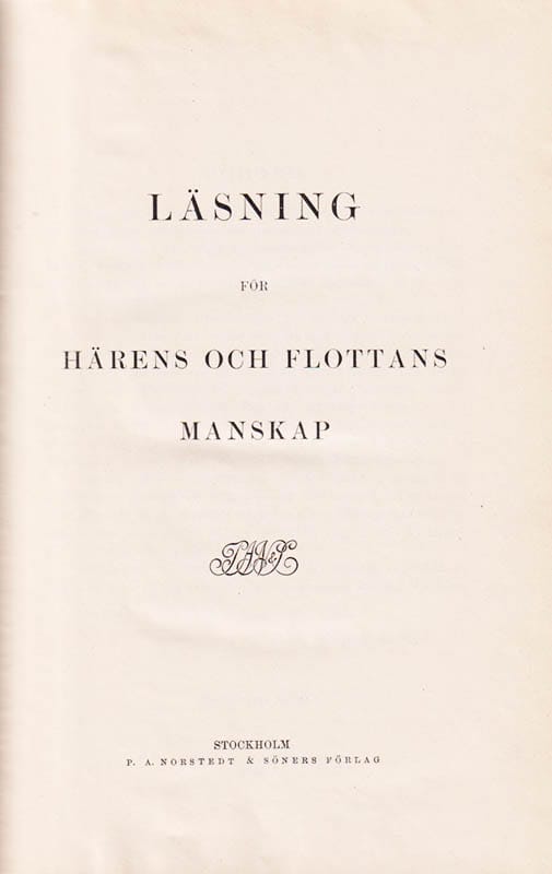 Richard Melander : Läsning för härens och flottans manskap