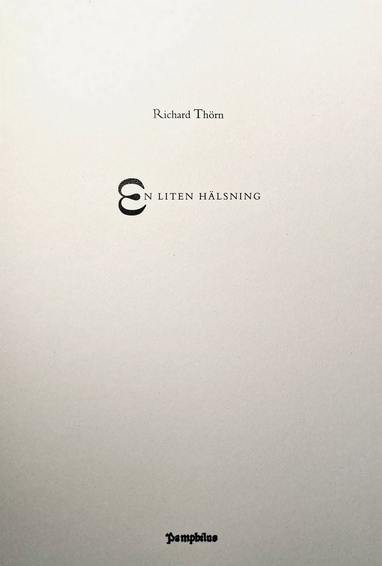 Richard Thörn : En liten hälsning