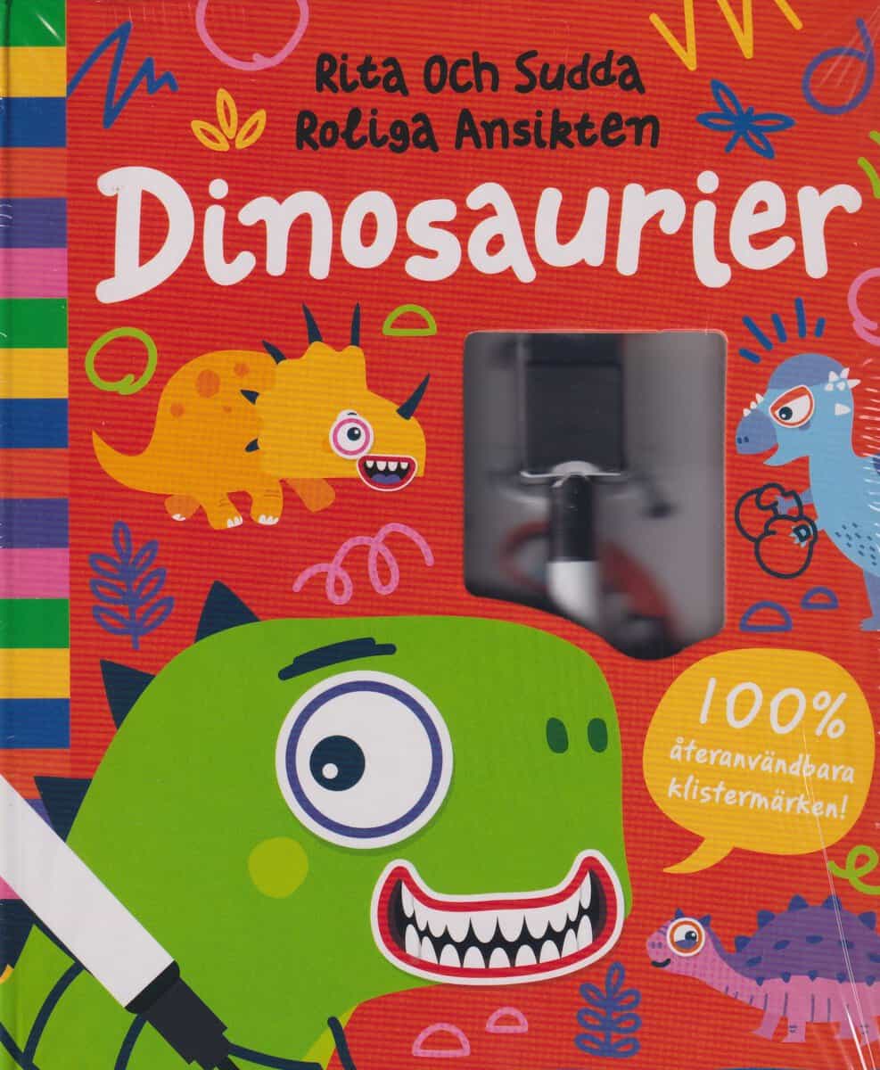 Rita och sudda roliga ansikten. Dinosaurier
