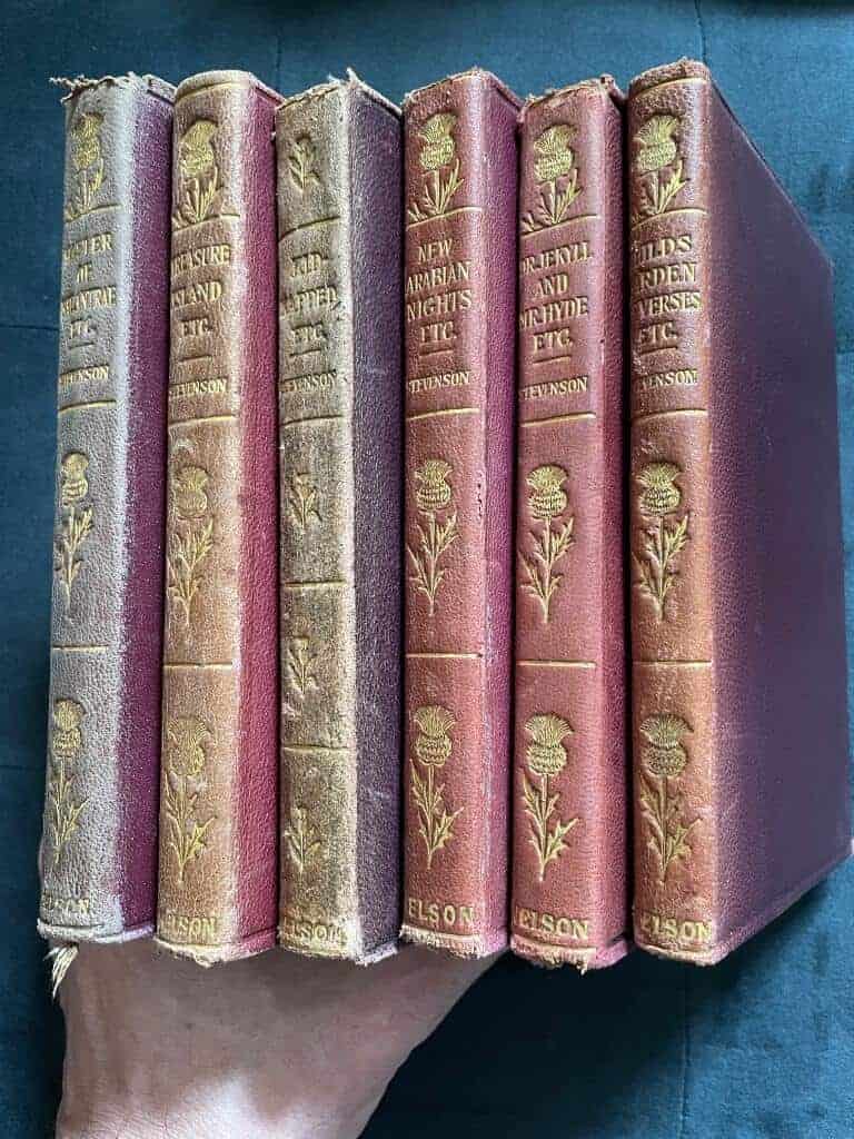 Robert Louis Stevenson : The works of Robert Louis Stevenson (komplett i 6 volymer, innehållande bland annat Dr Jekyll and Mr Hyde och Treasure Island)