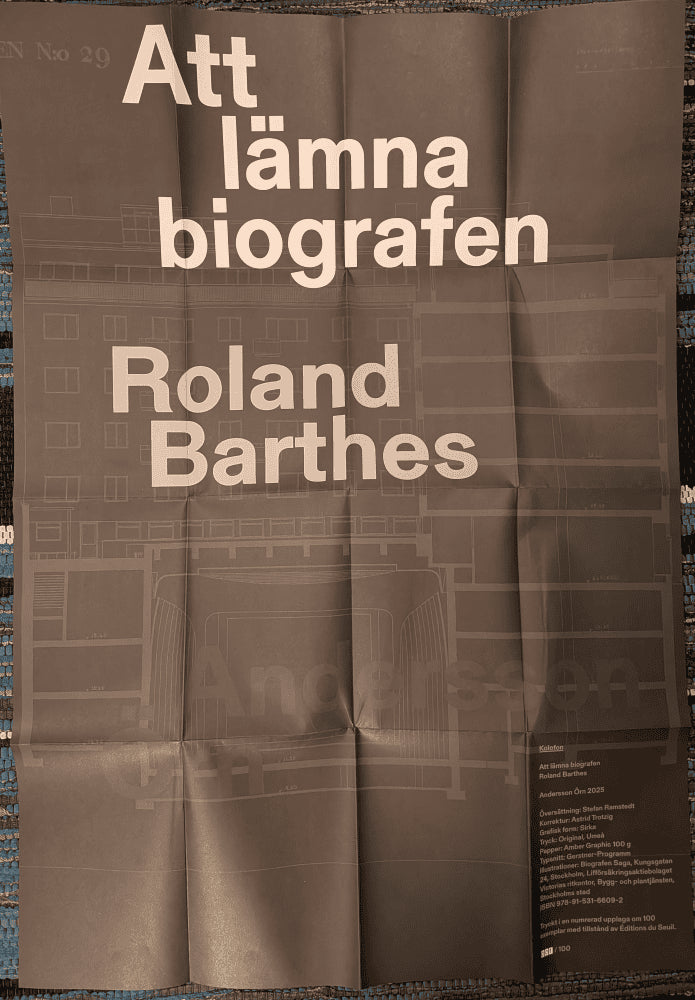 Roland Barthes : Att lämna biografen