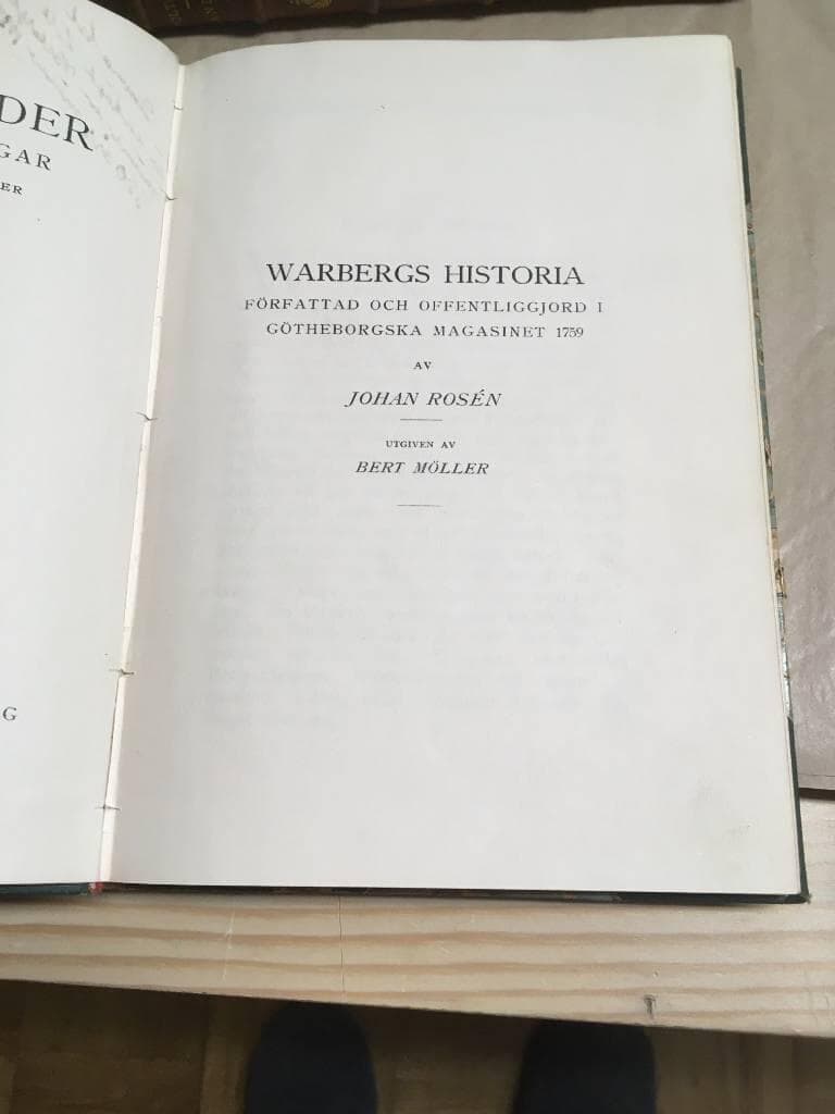 Rosén resp Albert Andersson ; A Tell : Warbergs historia + Varbergs fästning