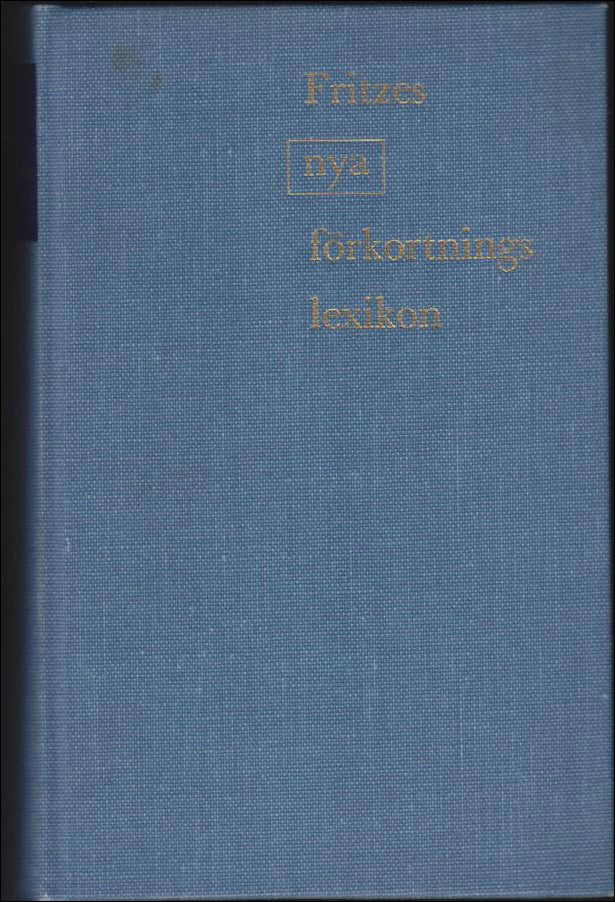 Rudolf Frölén : Fritzes nya förkortningslexikon