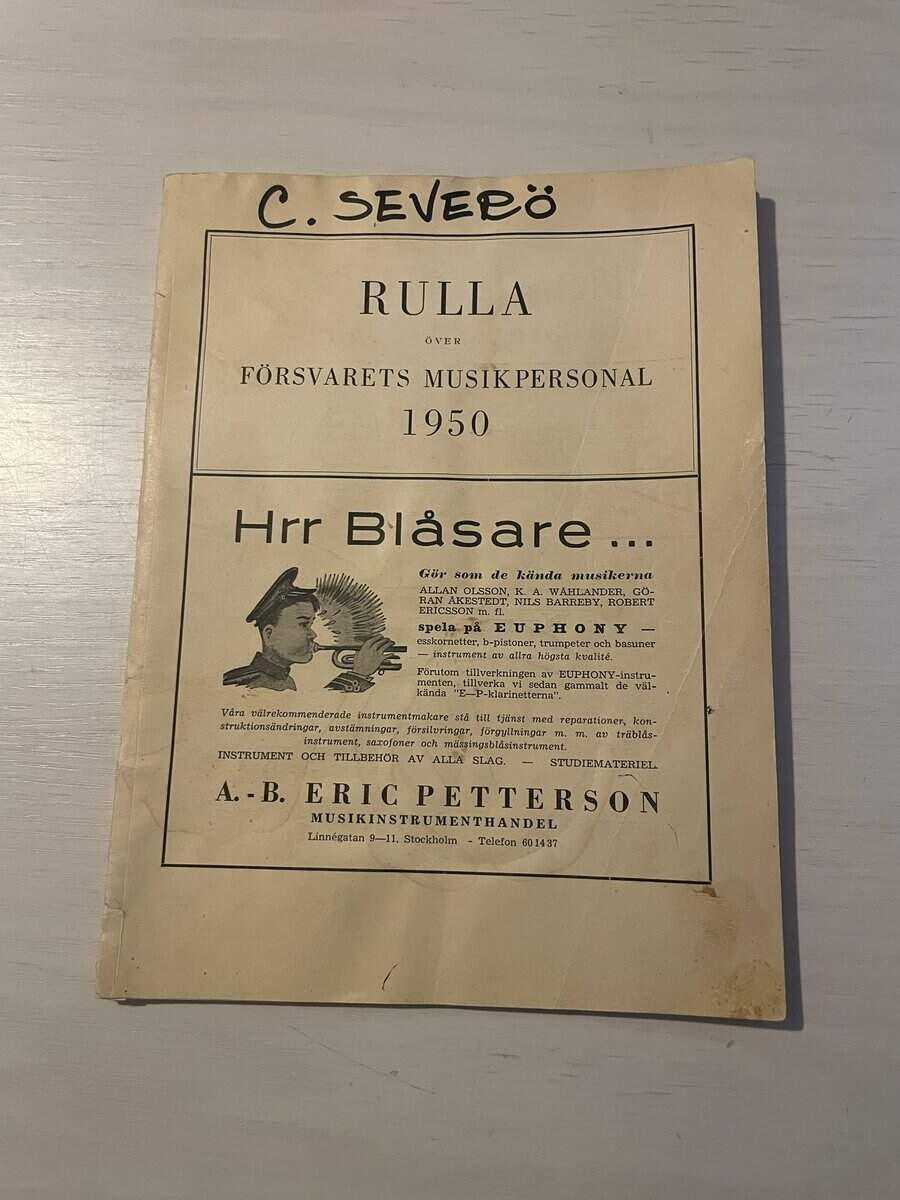 Rulla över försvarets musikpersonal 1950