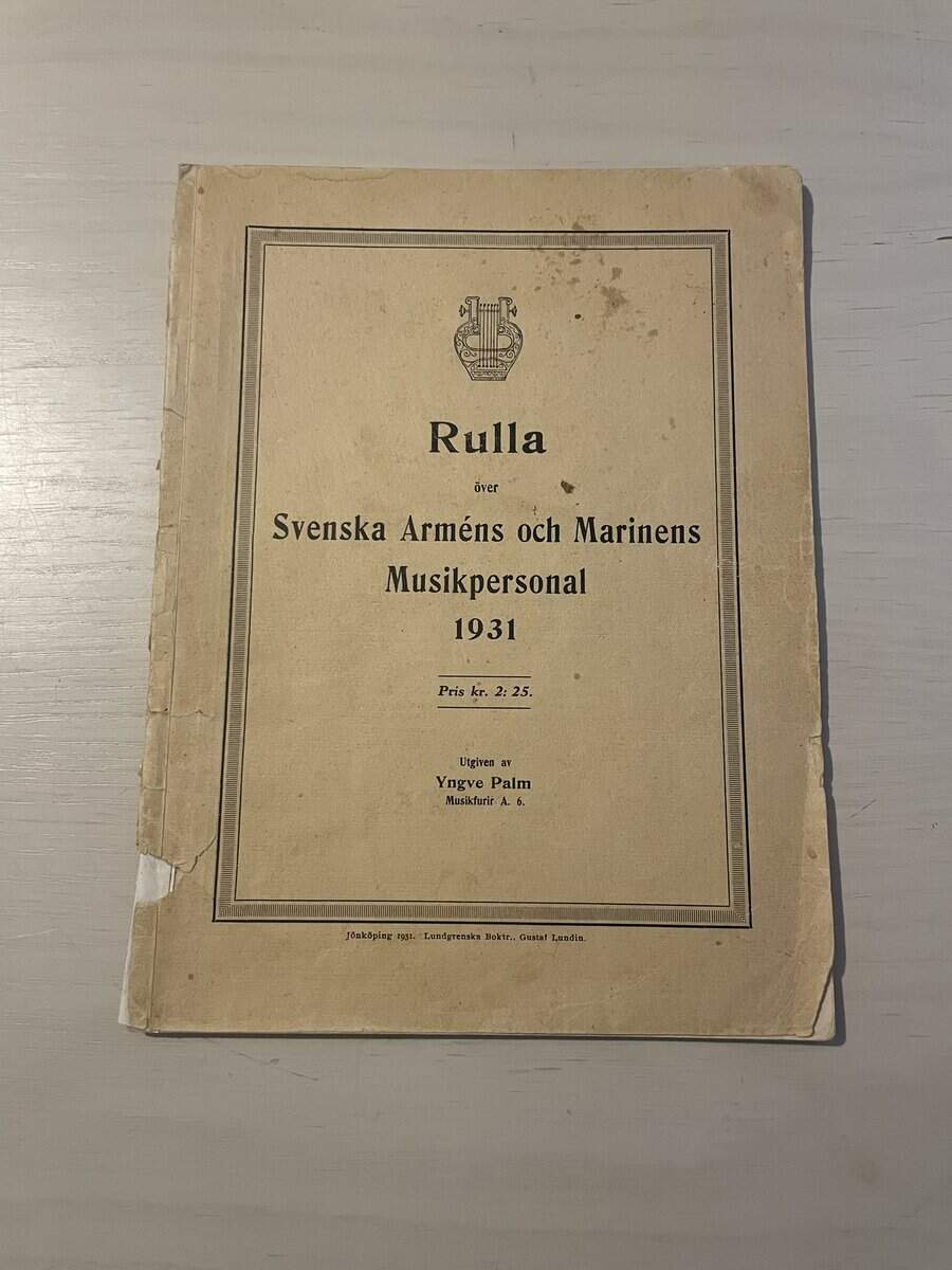 Rulla över svenska arméns och marinens musikpersonal 1931