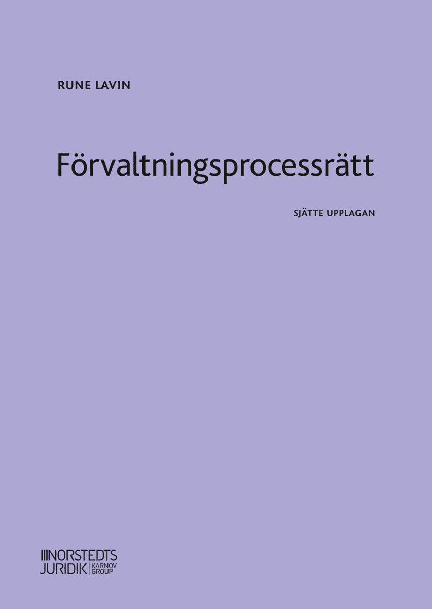Rune Lavin : Förvaltningsprocessrätt