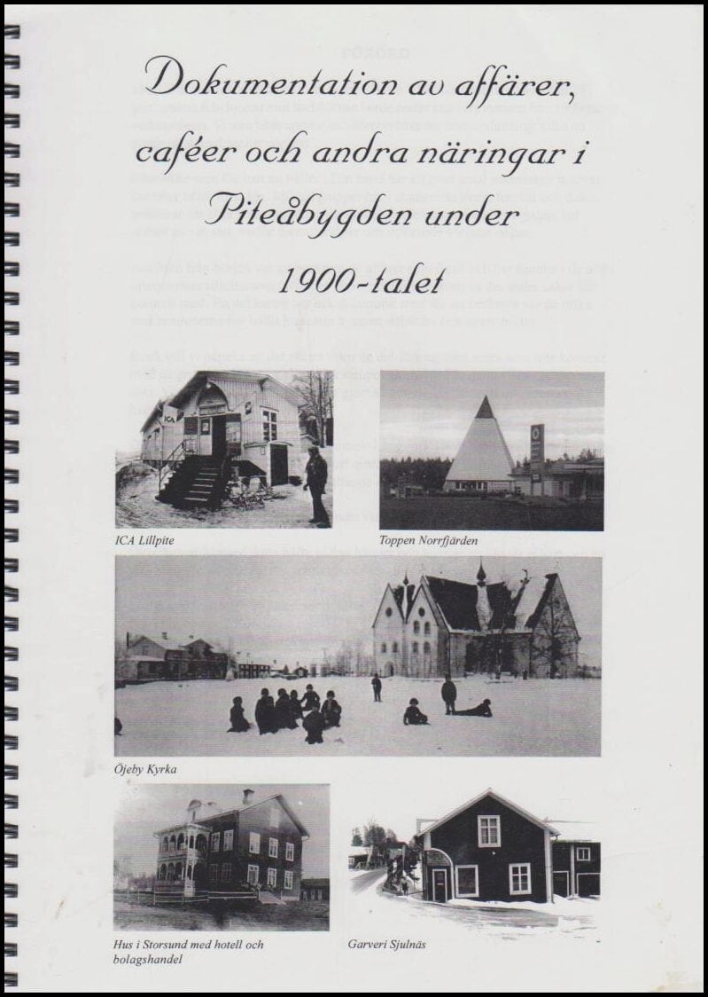 Rune m fl Bergman : Dokumentation av affärer, caféer och andra näringar i Pitebygden under 1900-talet