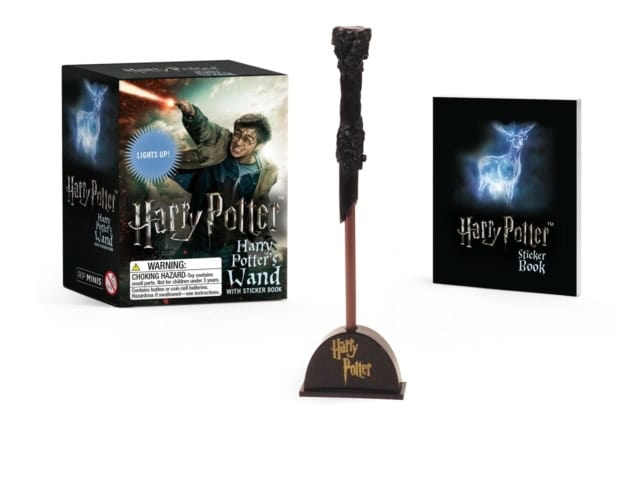 Running Press : Harry potter wizards wand with sticker book - lights up!