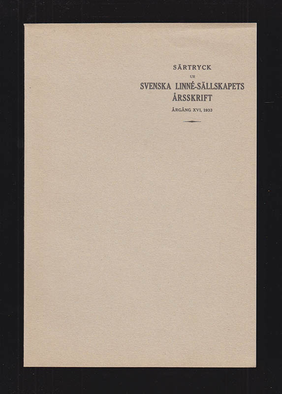Rutger Sernander : Hortus Linnæanus och den gynnsamma vegetationsperioden 1932