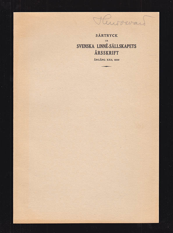 Rutger Sernander : Linné och den sydsvenska granskogsgränsen