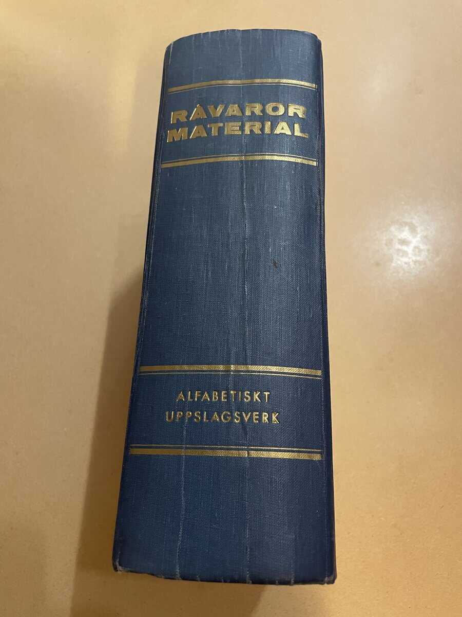 S Tideström : Encyklopedi över råvaror och material