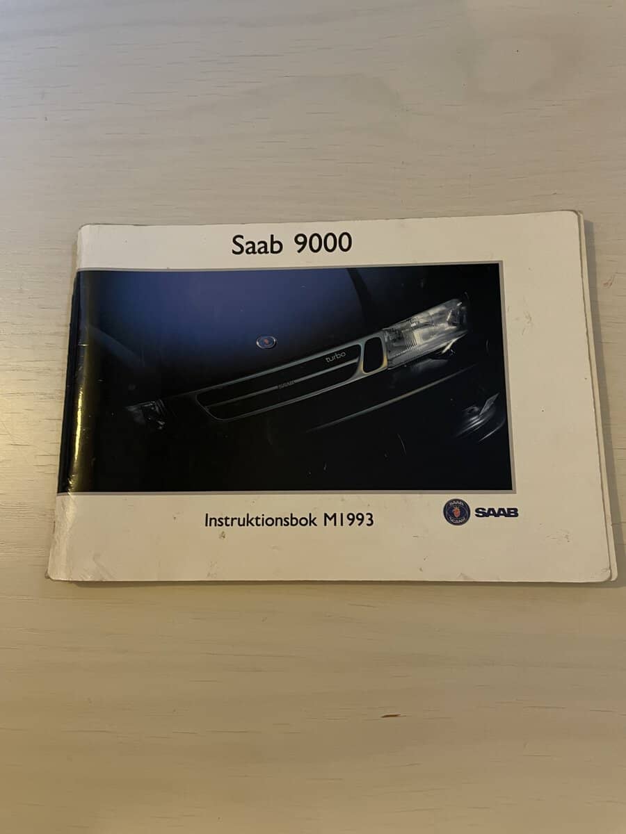 SAAB 9000 Instruktionsbok M1993