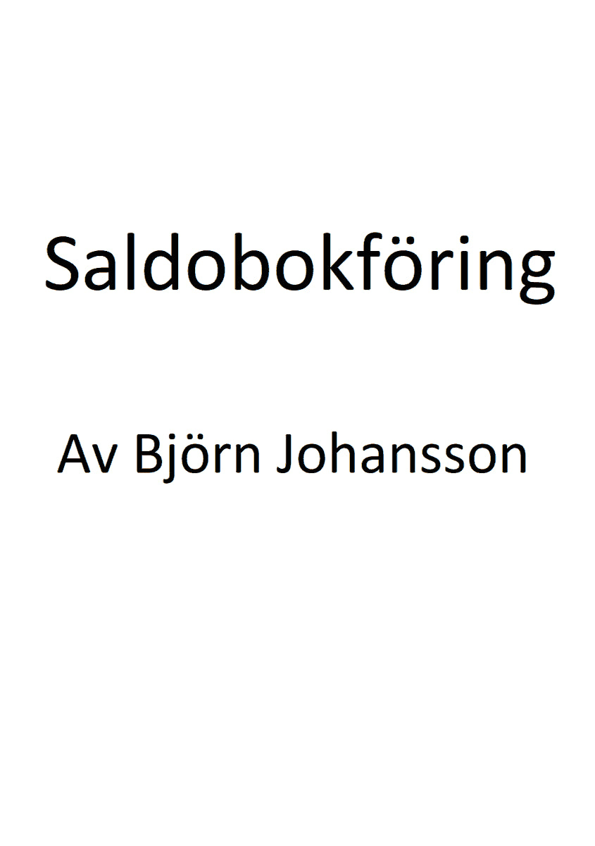 Saldobokföring