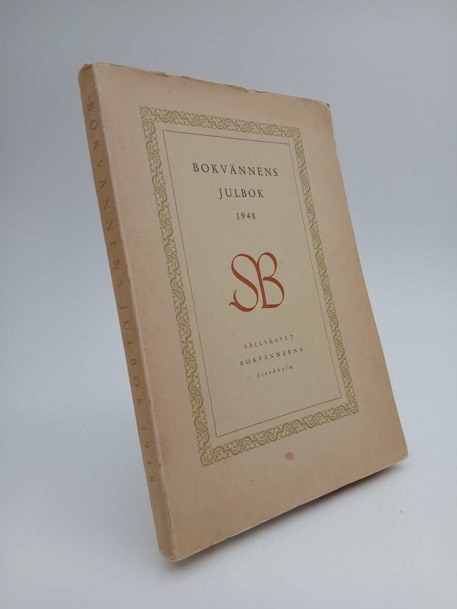 Sällskapet Bokvännerna : Bokvännens julbok 1948
