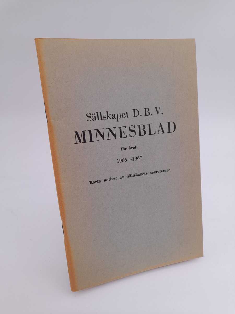 Sällskapet DBV minnesblad : 1966-1967