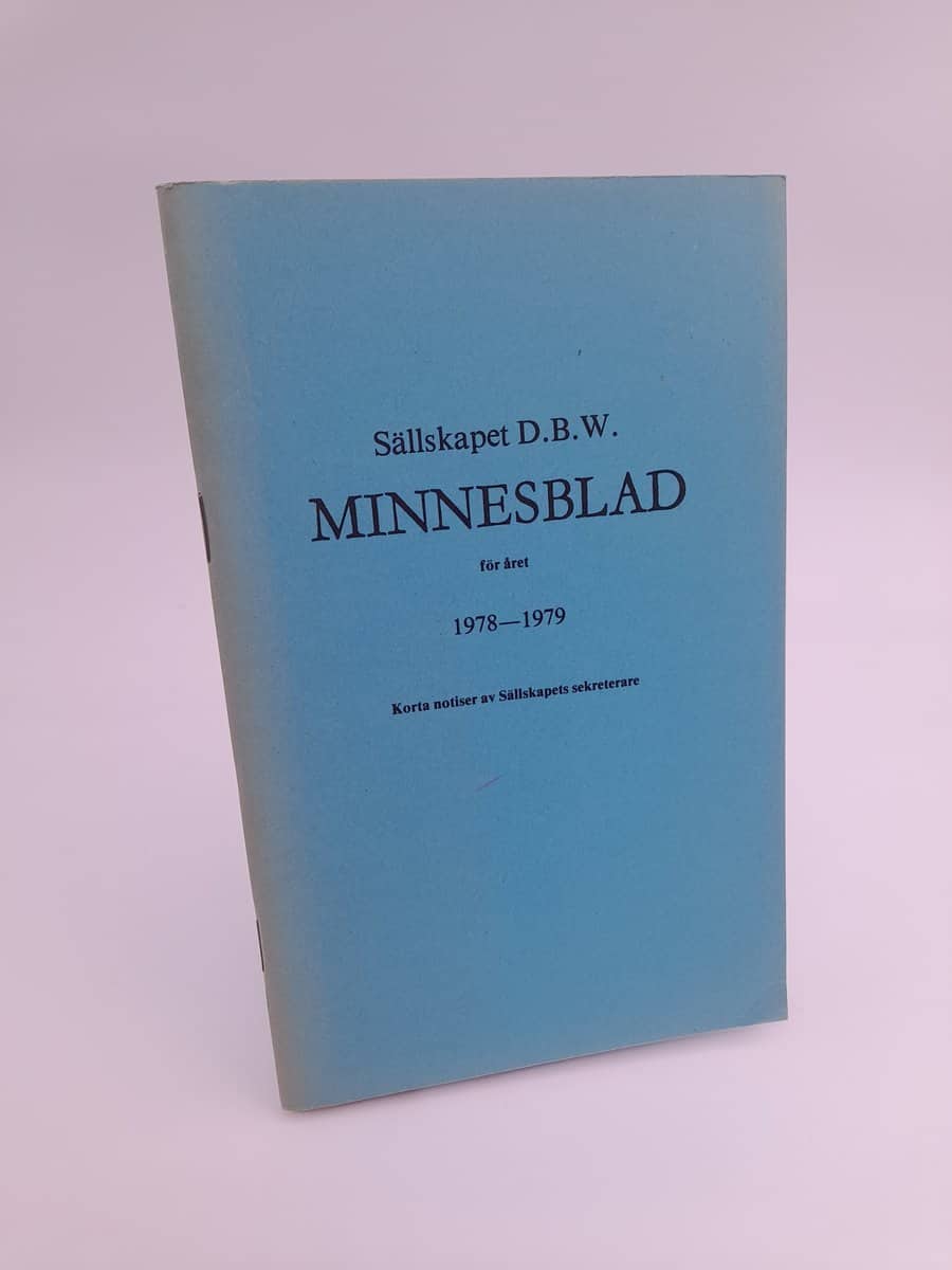 Sällskapet DBW minnesblad : 1978-79
