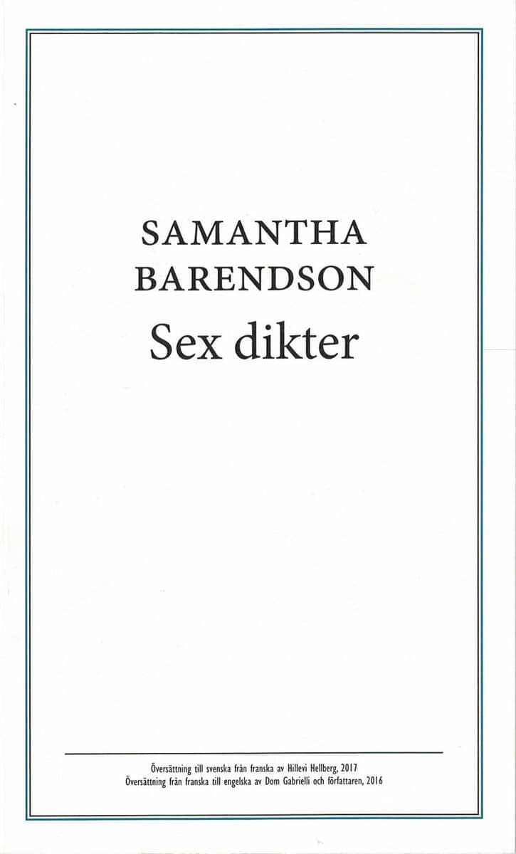 Samantha Barendson : Sex dikter