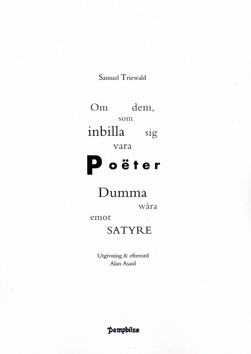 Samuel Triewald : Pamphilus