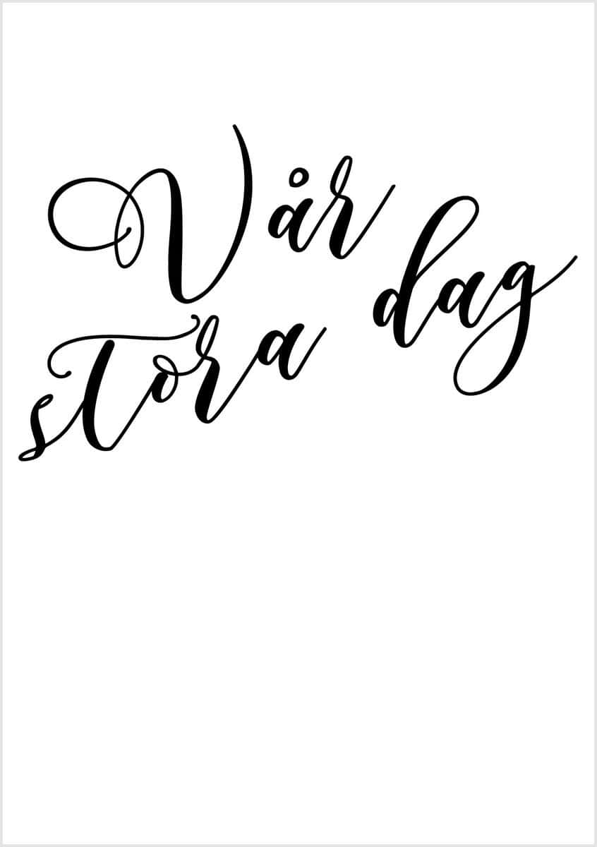 Sandra Stridh : Vår stora dag