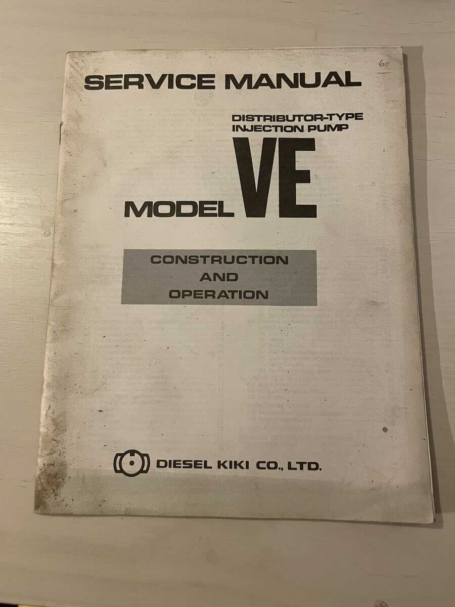 Service Manual - Distributor-type Model VE