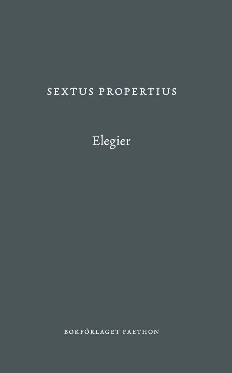 Sextus Propertius : Elegier