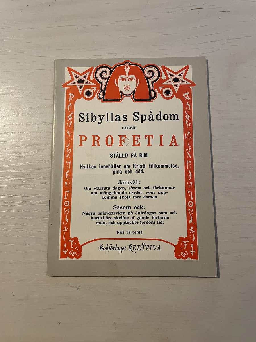 Sibyllans spådom eller profetia ställd på rim