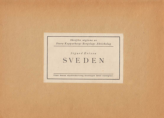 Sigurd Erixon : Sveden