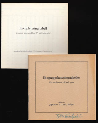 Sigvald Troell : Skogsuppskattningstabeller för nordsvensk tall och gran