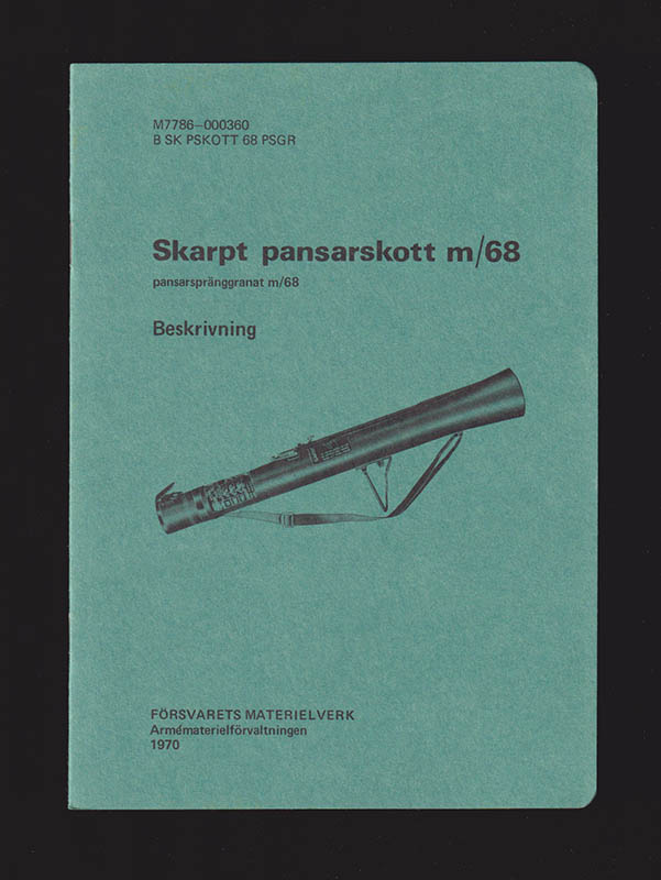 Skarpt pansarskott m/68 pansarspränggranat m/68. Beskrivning