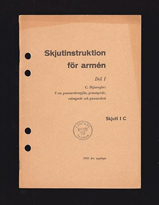 Skjutinstruktion för armén. Del I. C. Skjutregler